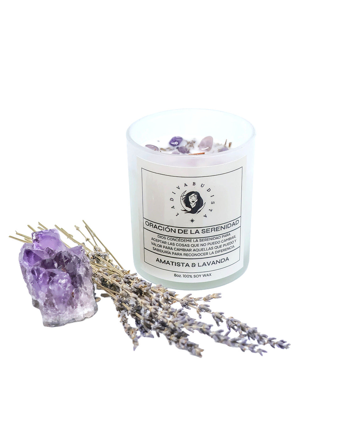 Oración de la Serenidad –  cristales de Amatista y flores de Lavanda