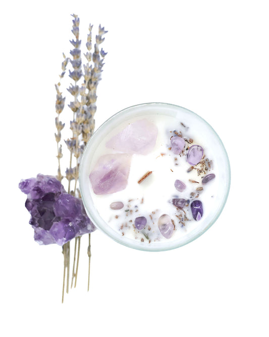 Oración de la Serenidad –  cristales de Amatista y flores de Lavanda