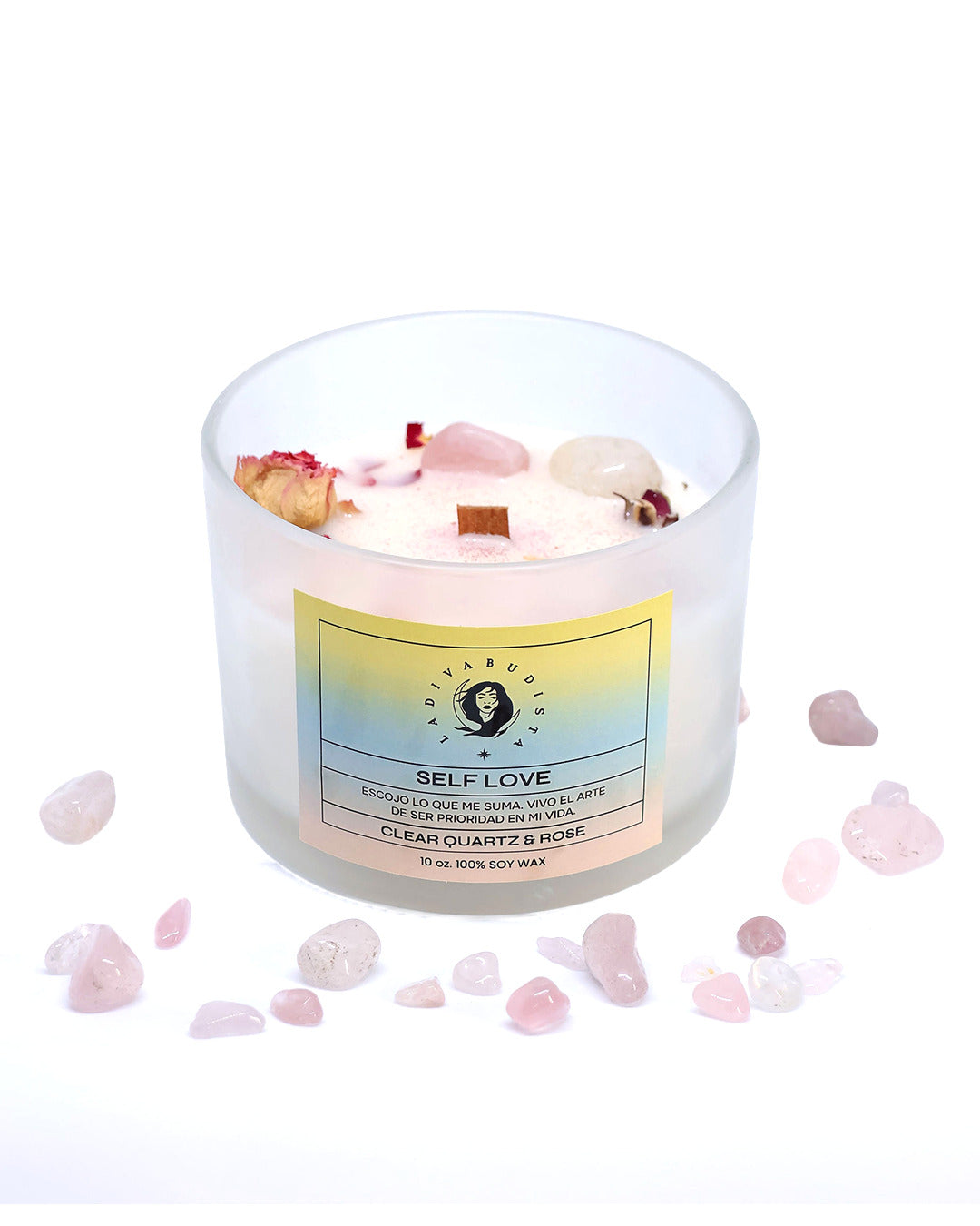 Self Love – Cuarzo rosa  y Rosas