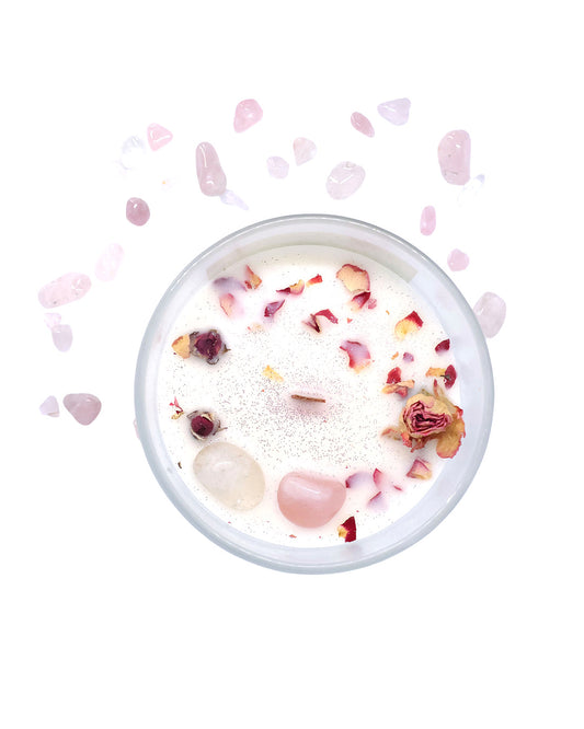 Self Love – Cuarzo rosa  y Rosas