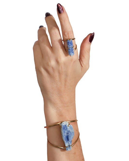 Conjunto Kyanite anillo + brazalete