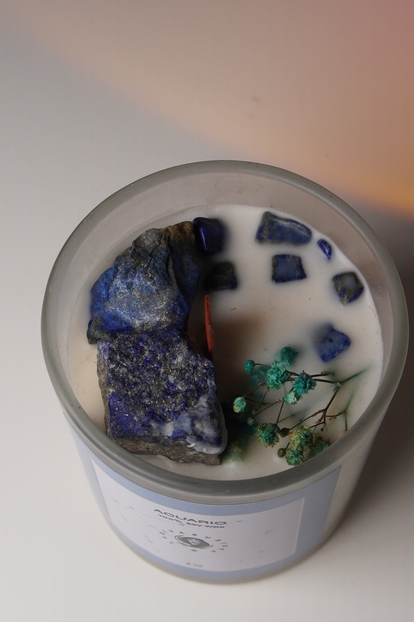 ♒ Aquarius – Lapis Lazuli, Kasuga Sakura Tea & Blue Baby’s Breath - 8onz