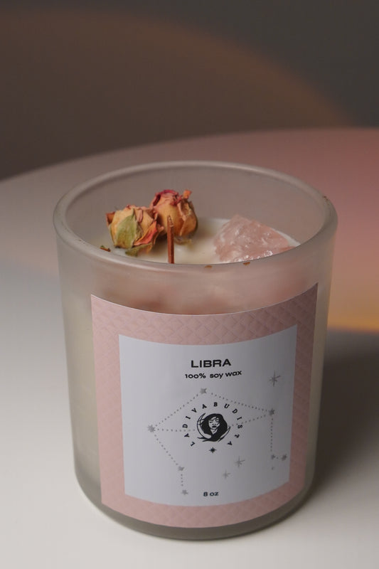 ♎ Libra – Rose Quartz, Lily & Rose Petal - 8onzas