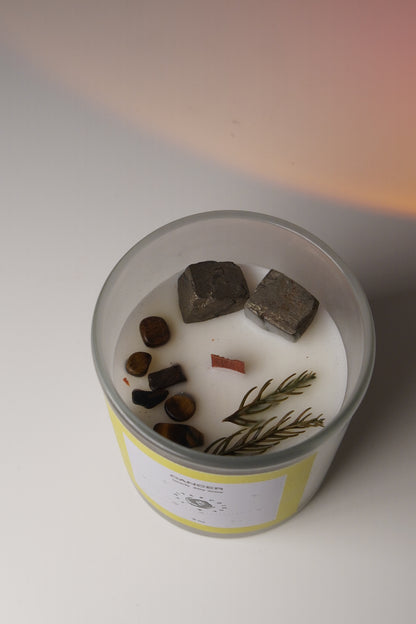 ♋ Cancer – Pyrite, Pink Champagne & Pine Branch