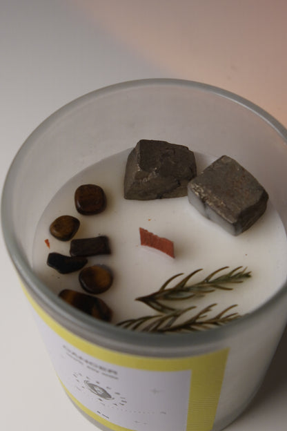 ♋ Cancer – Pyrite, Pink Champagne & Pine Branch